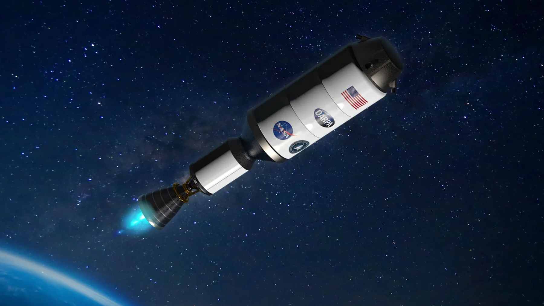 A full-scale engineering development unit of a NASA nuclear rocket reactor, measuring 44 inches wide, during cold flow testing at Marshall Space Flight Center.